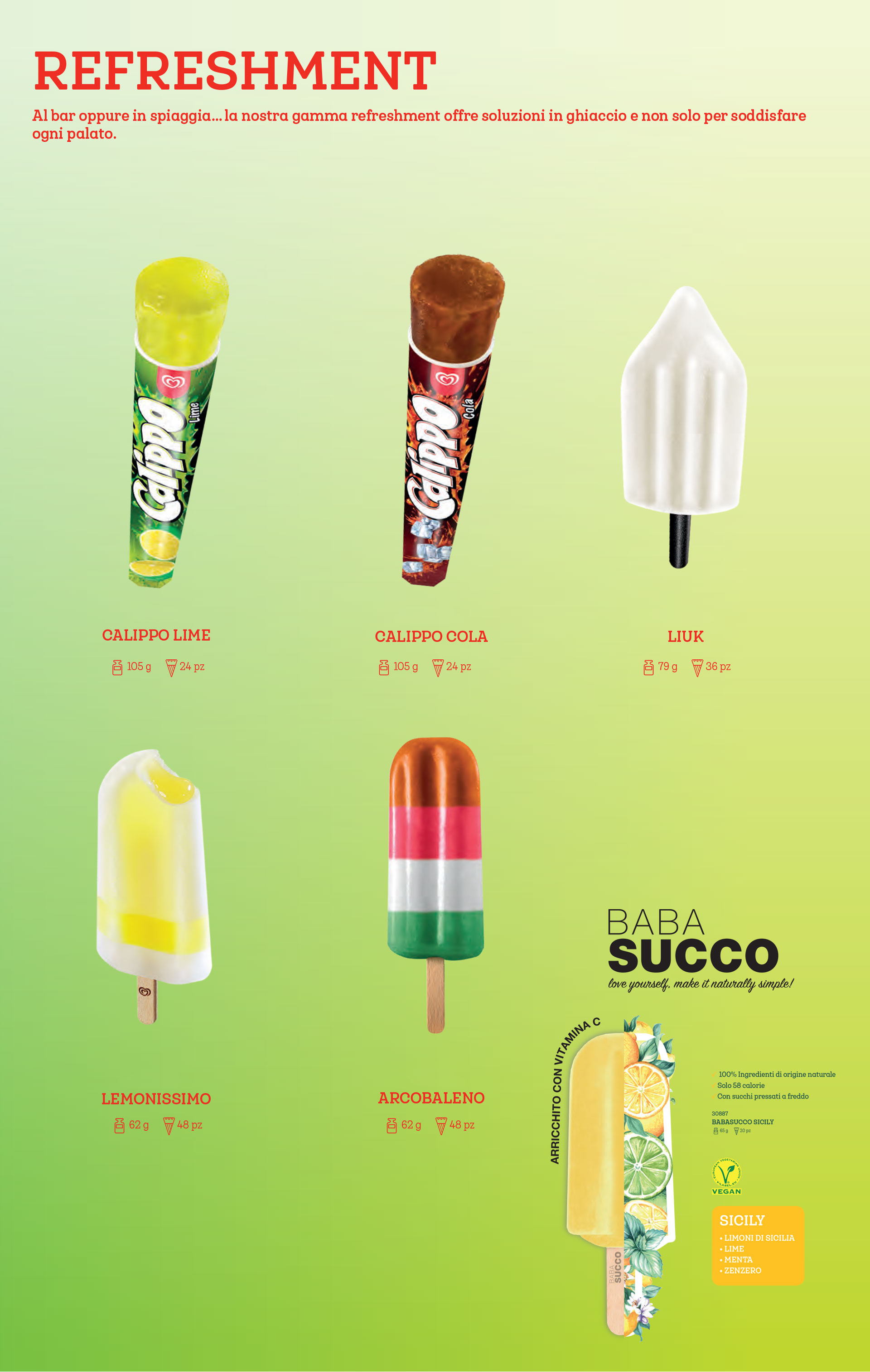 catalogo gelati Refreshment algida